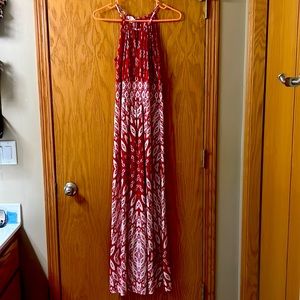 London Times halter maxi dress.